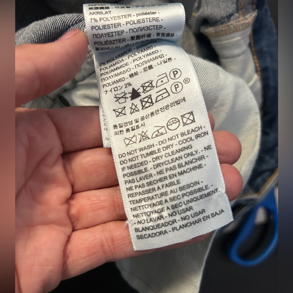 Levis 721 Made & Crafted High Rise Unique Woven Side Detail Size 27/30 - Picture 7 of 16